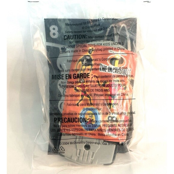 INCREDIMOBILE INCREDICAR Disney’s Incredibles Movie Toy Car McDonald’s #8 NEW - Picture 3 of 3